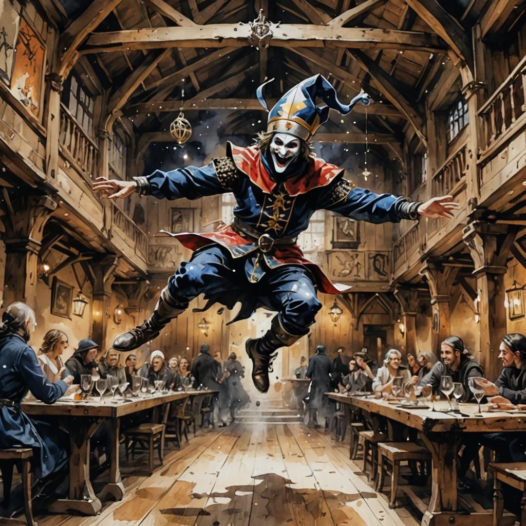 Jumping Jester AI Generated Artwork NightCafe Creator