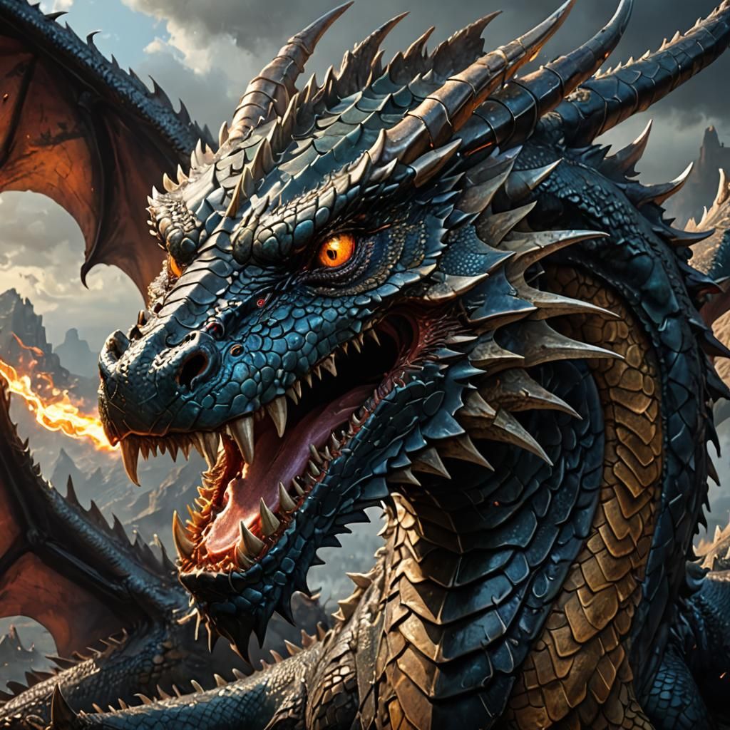 Mítico dragón de occidente.  by @Roberto Az