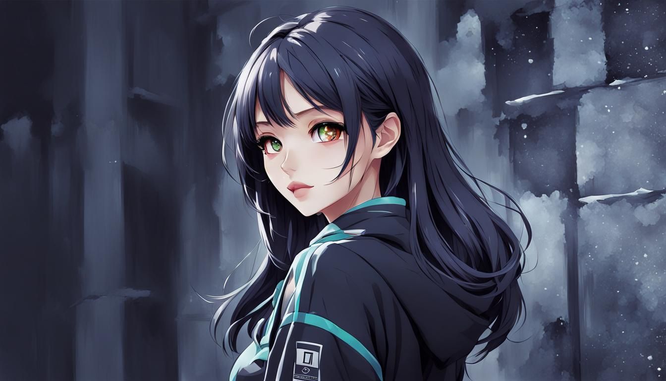artwork so beautiful girl and shapely with style anime human...
