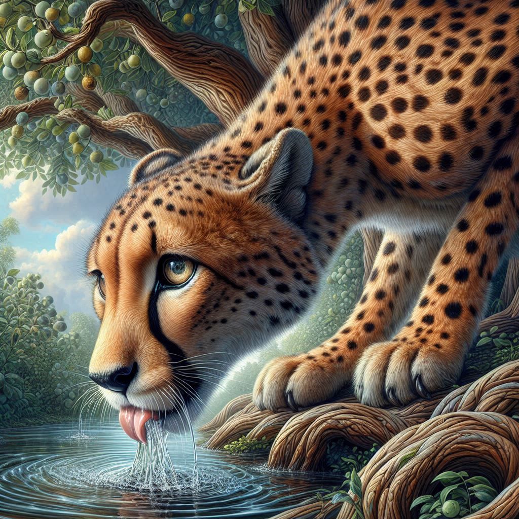 Thirsty Cheetah