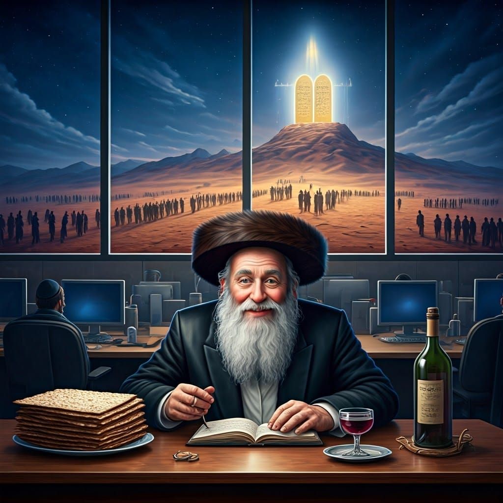 Rabbi of Freedom in Hyperrealistic Style