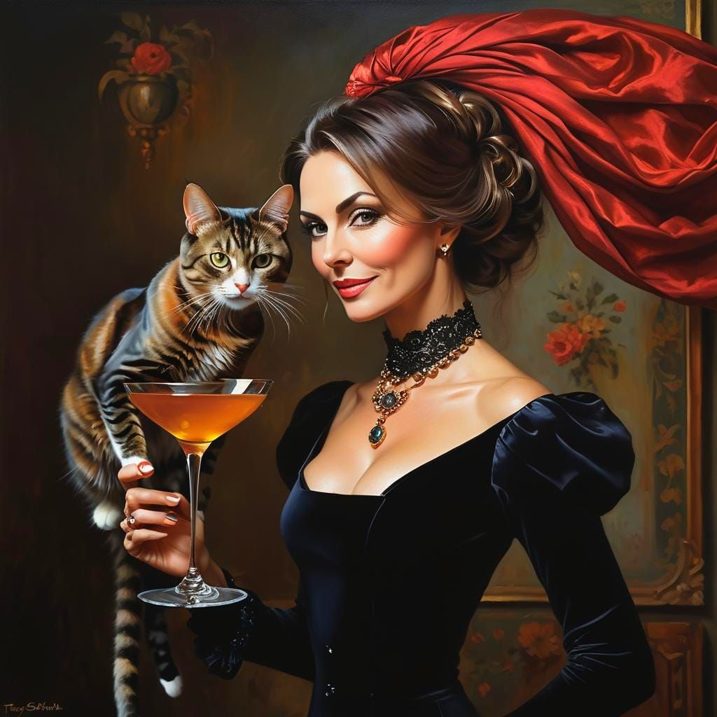 Sophisticated Lady in Vibrant Color Portrait