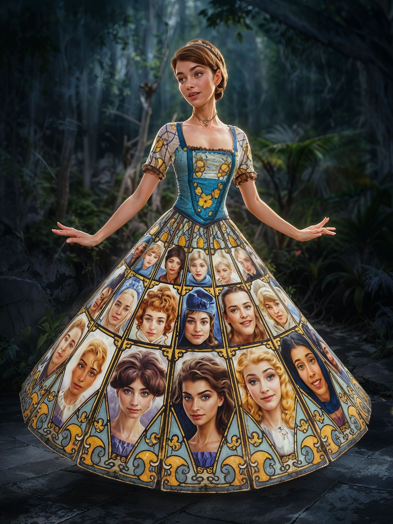 Princess Multi Portrait Dress