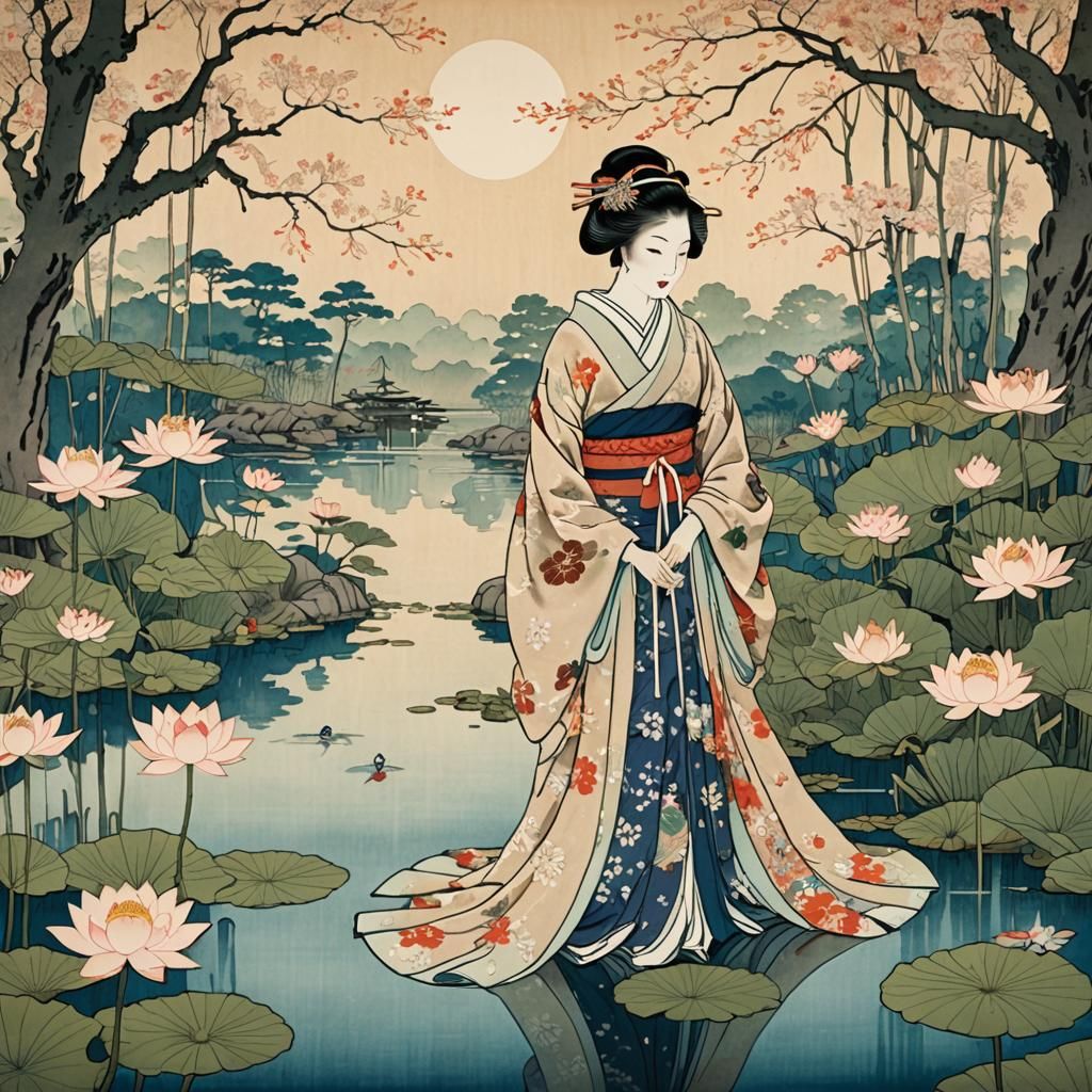 Contemplation with the Lotus  by @Nadia X