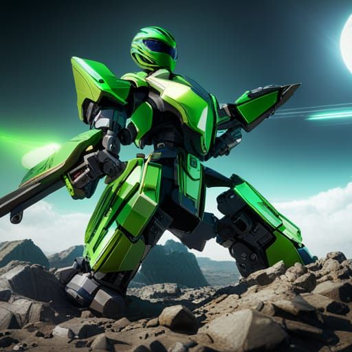 Ultimate Mecha green ranger and dragon zord