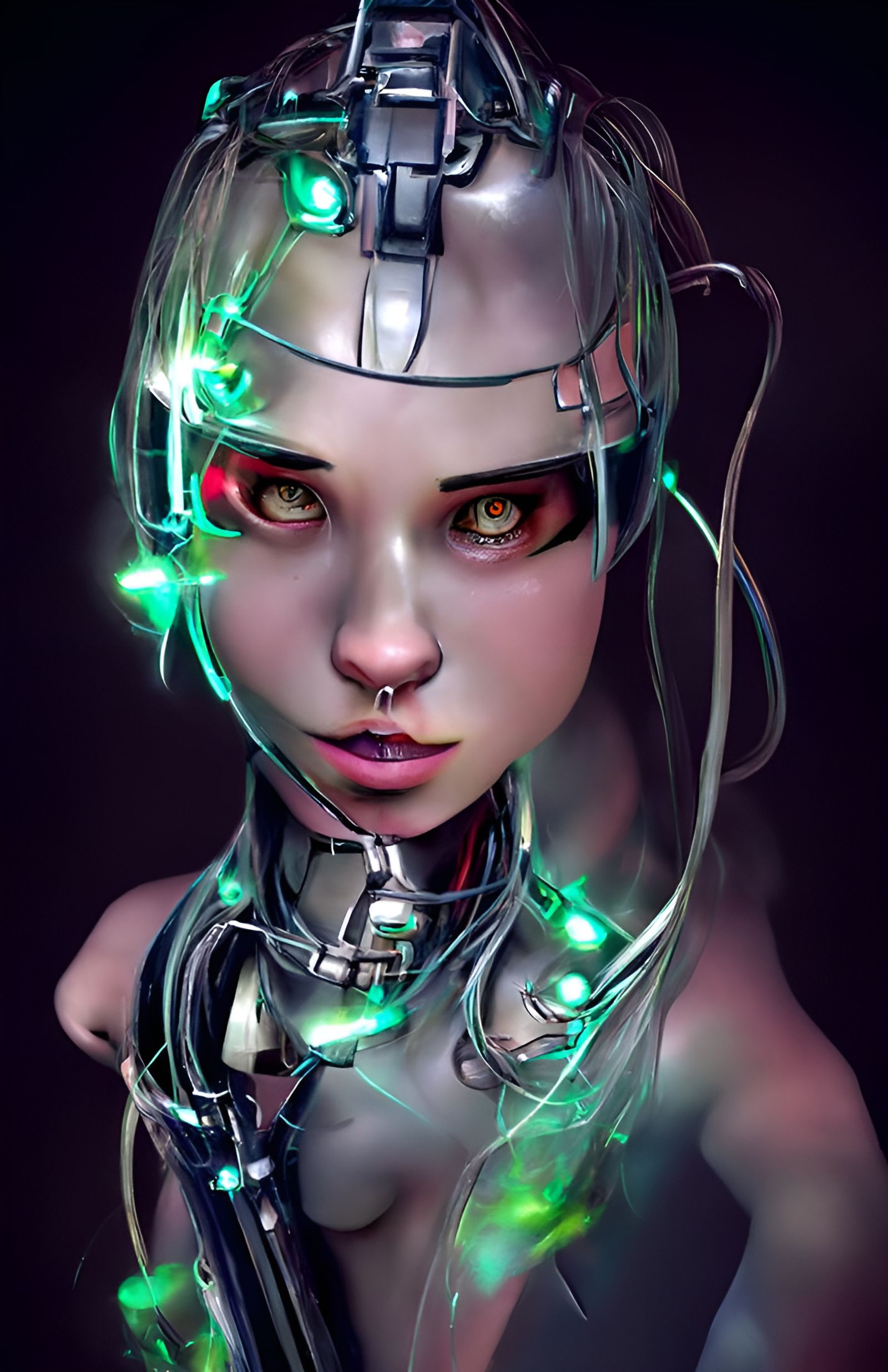 Cybernetic Girl 2.0 - AI Generated Artwork - NightCafe Creator