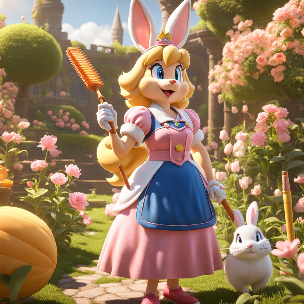 Princess Peach & Lola Bunny Fusion - AI Generated Artwork - NightCafe ...