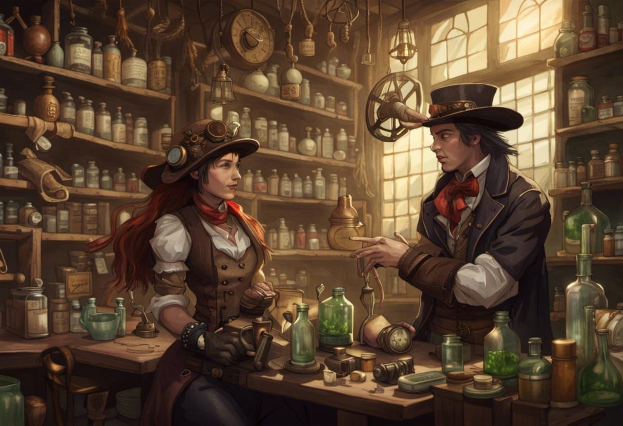 steampunk cowboy and herbalist  by @Thom Phuleri