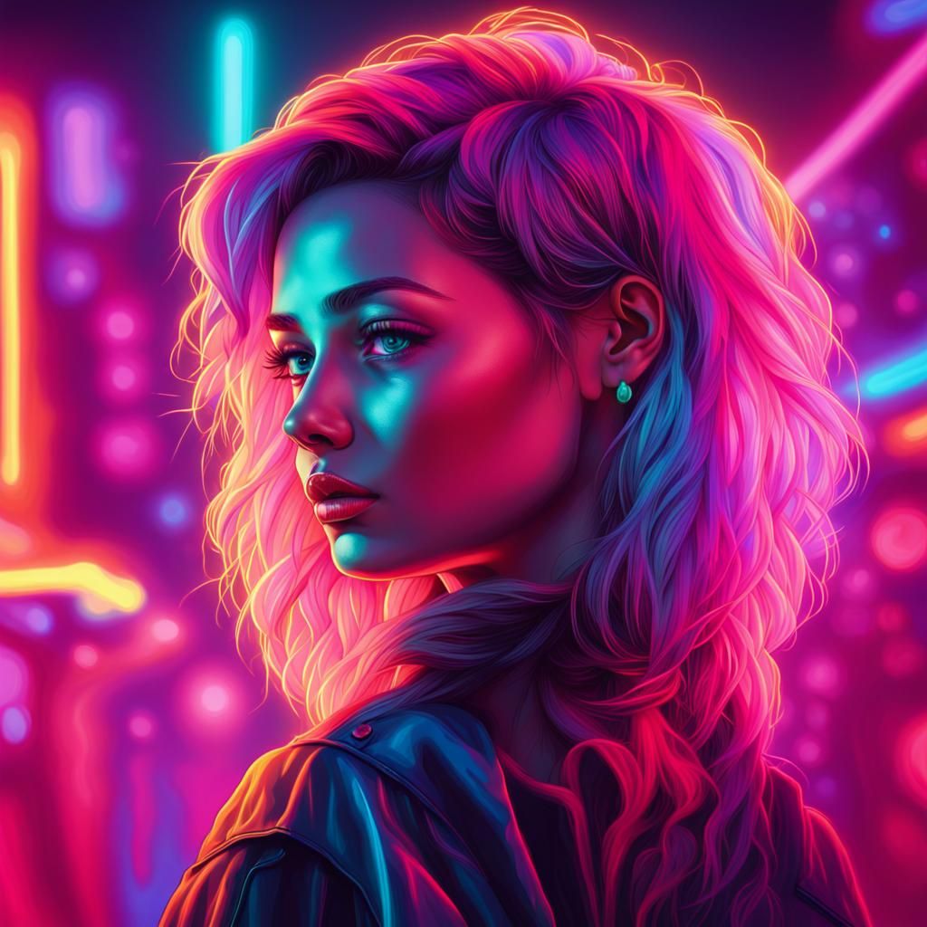 Neon portrait