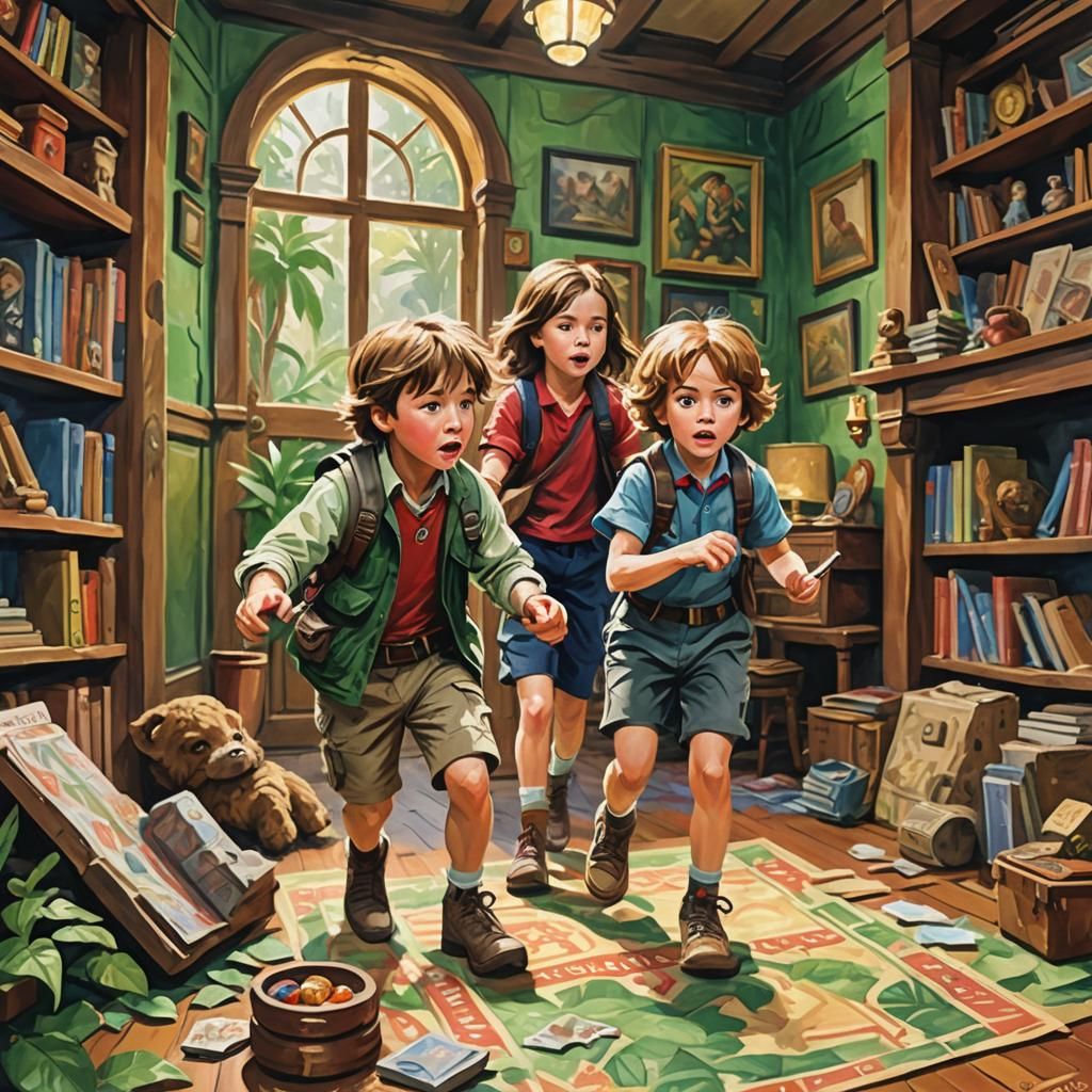 Sibling Adventures playing Jumanji indoors