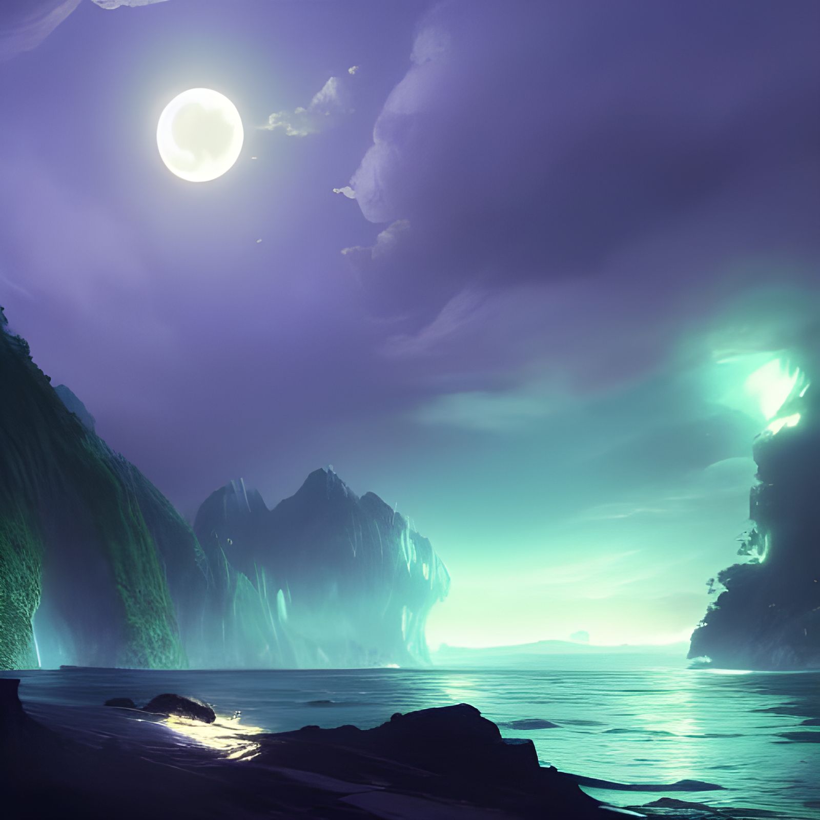 Moonlit sky