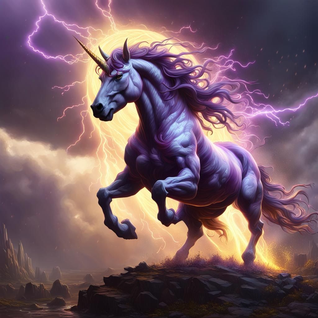 Powerful unicorn - AI Generated Artwork - NightCafe Creator