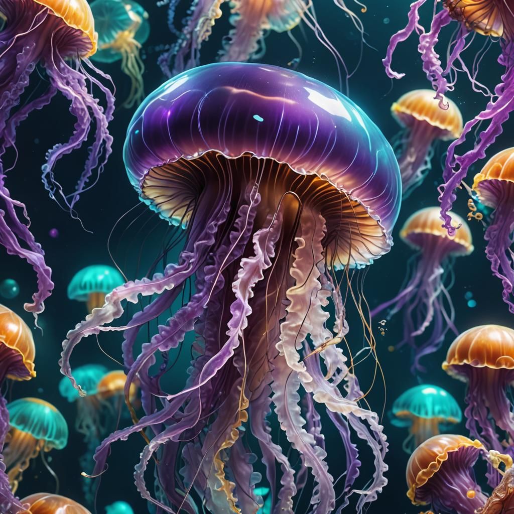 jelly fish - AI Generated Artwork - NightCafe Creator