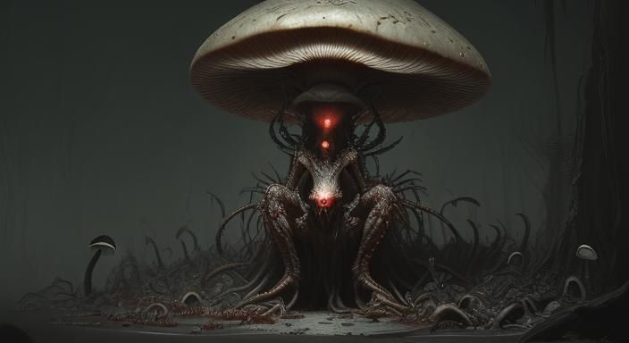 bug mushroom vermin terror god female