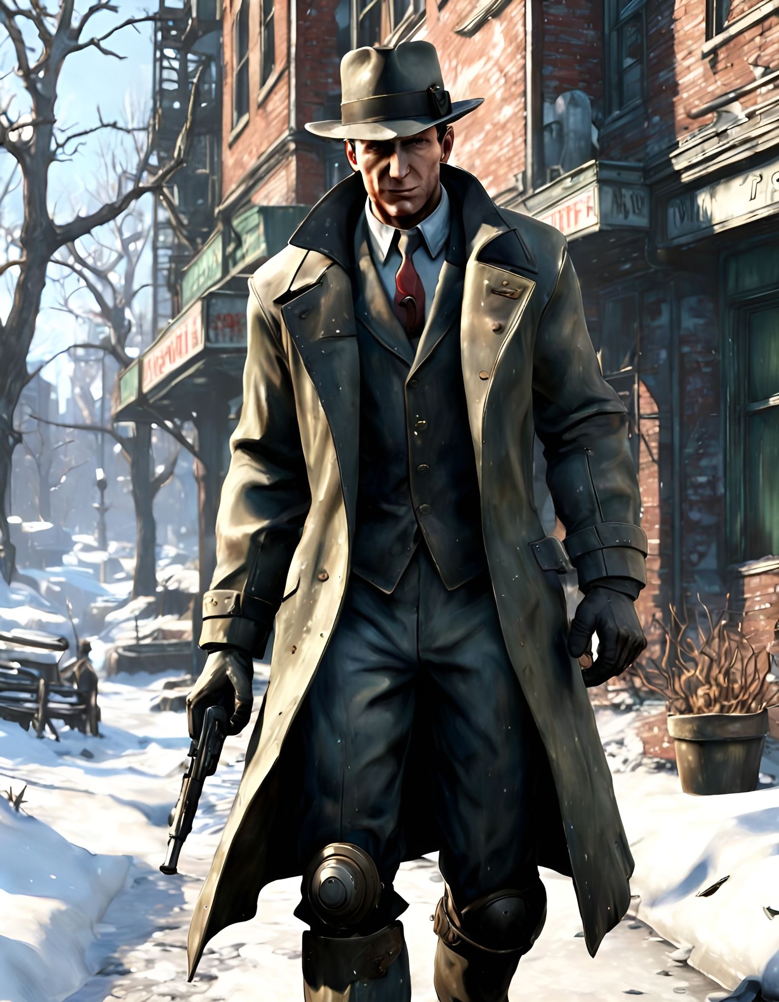 Boston in Winter from Fallout 4  by @Timothy Wittik
