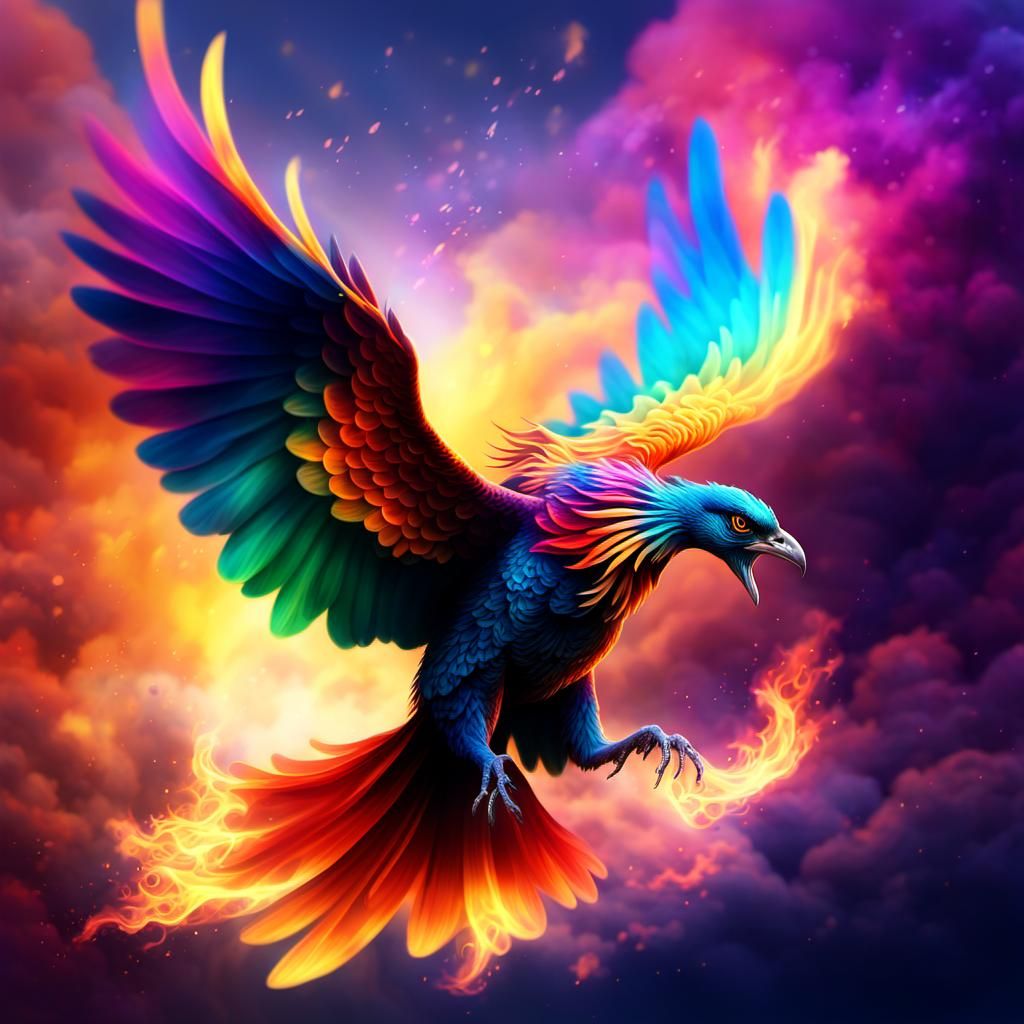 Symphony of the Skies: A Phoenix Awakes in Colour  by @Serenity_Seeker