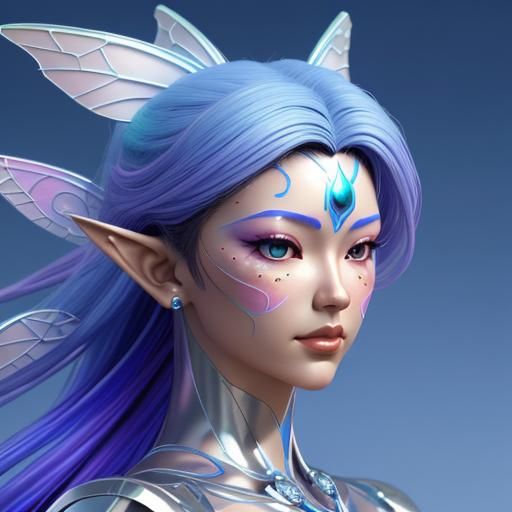 A closeup of a beautiful fairy woman with 4k resolution, gra...