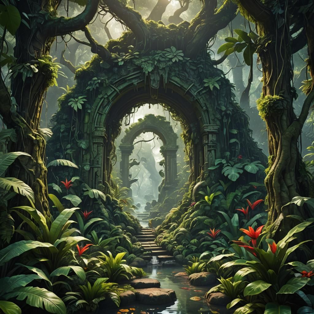 tropical jungle landscape