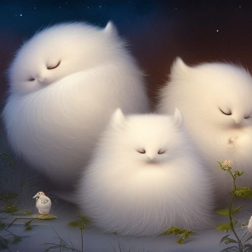 Closeup Of Two Adorable Snuggling ghosts By Awwchang, Todd L...