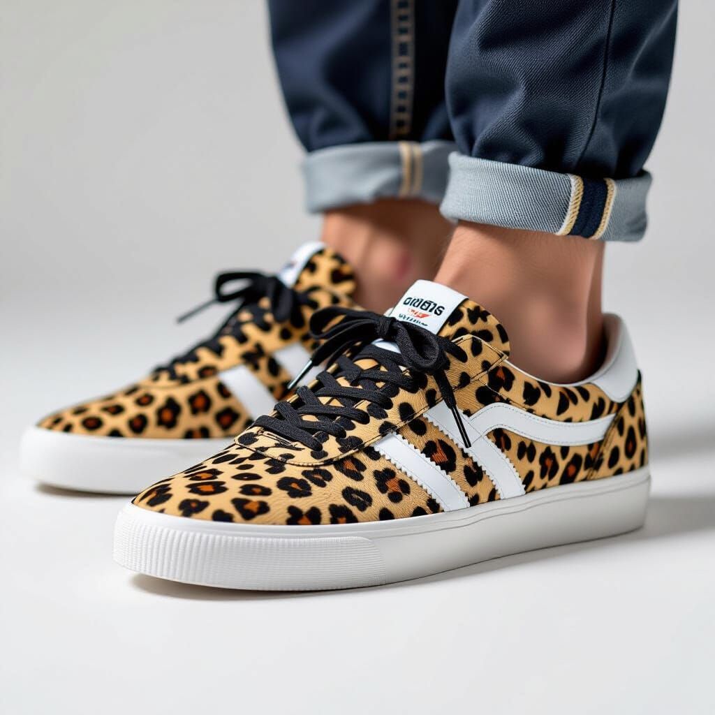 Authentic Leopard Print Adidas Samba Sneakers