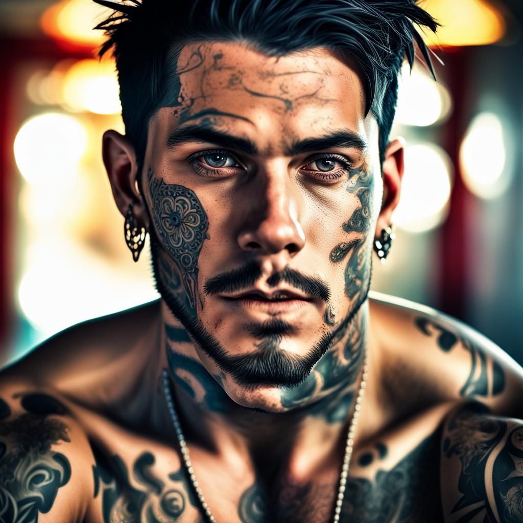 Man with tattoos