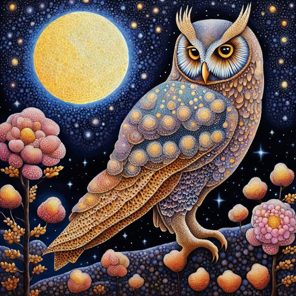 Owl - Pointillism