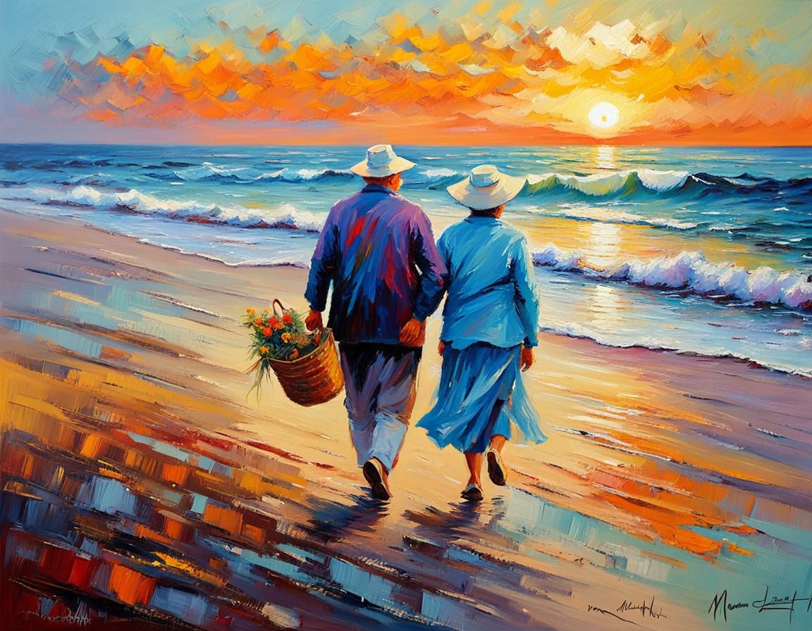 walking on the beach  by @Amy 