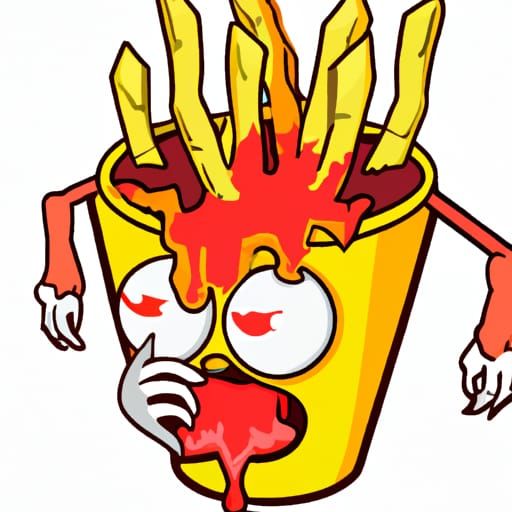 Hell drinking stale french fry juice