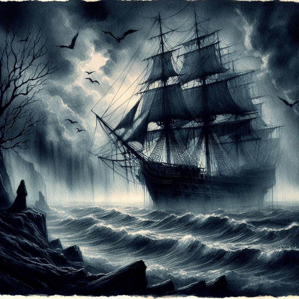 Legendary ghost ship The Flying Dutchman