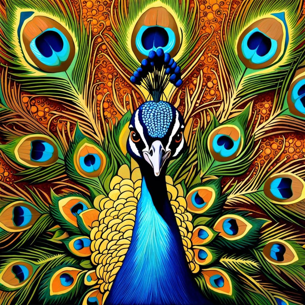 Portrait of a Peacock - AI Generated Artwork - NightCafe Creator