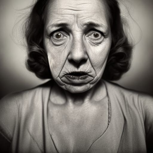 1940's woman making a funny face photograph