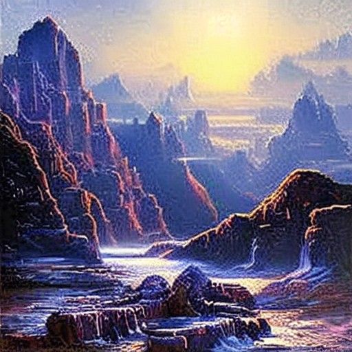 End of the world oil painting by James Gurney oil painting by James