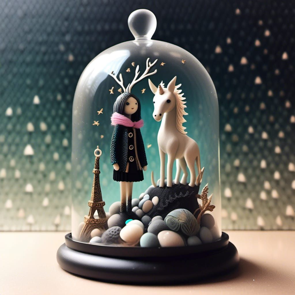 stitchpunk unicorn, mermaid and dragon on a pebbled beach. Quirky but cute, burtonesque adventure by Lemony Snicket and Oliver Jeffers. gian...