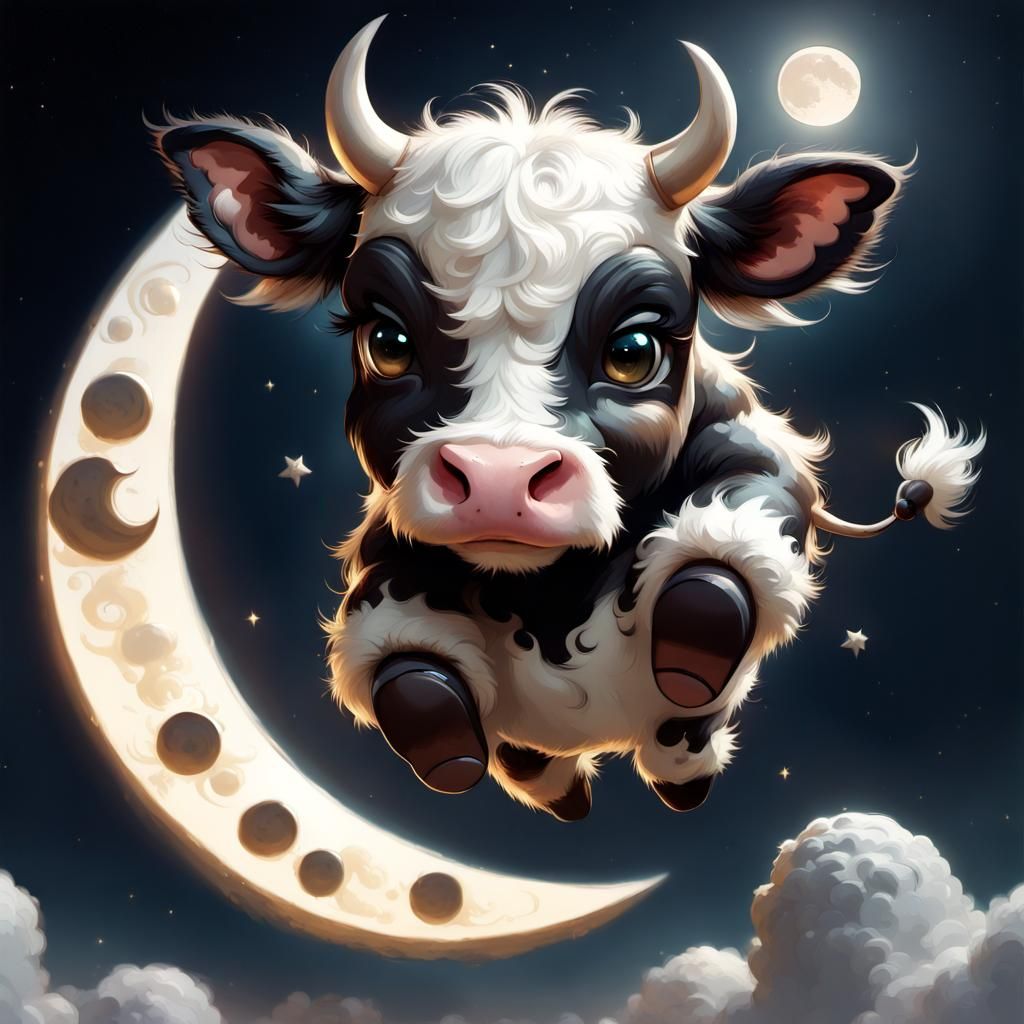 The cow jumped over the moon  by @Cilia