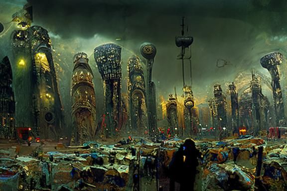 Post-apocalyptic Society 06 - Ai Generated Artwork - Nightcafe Creator