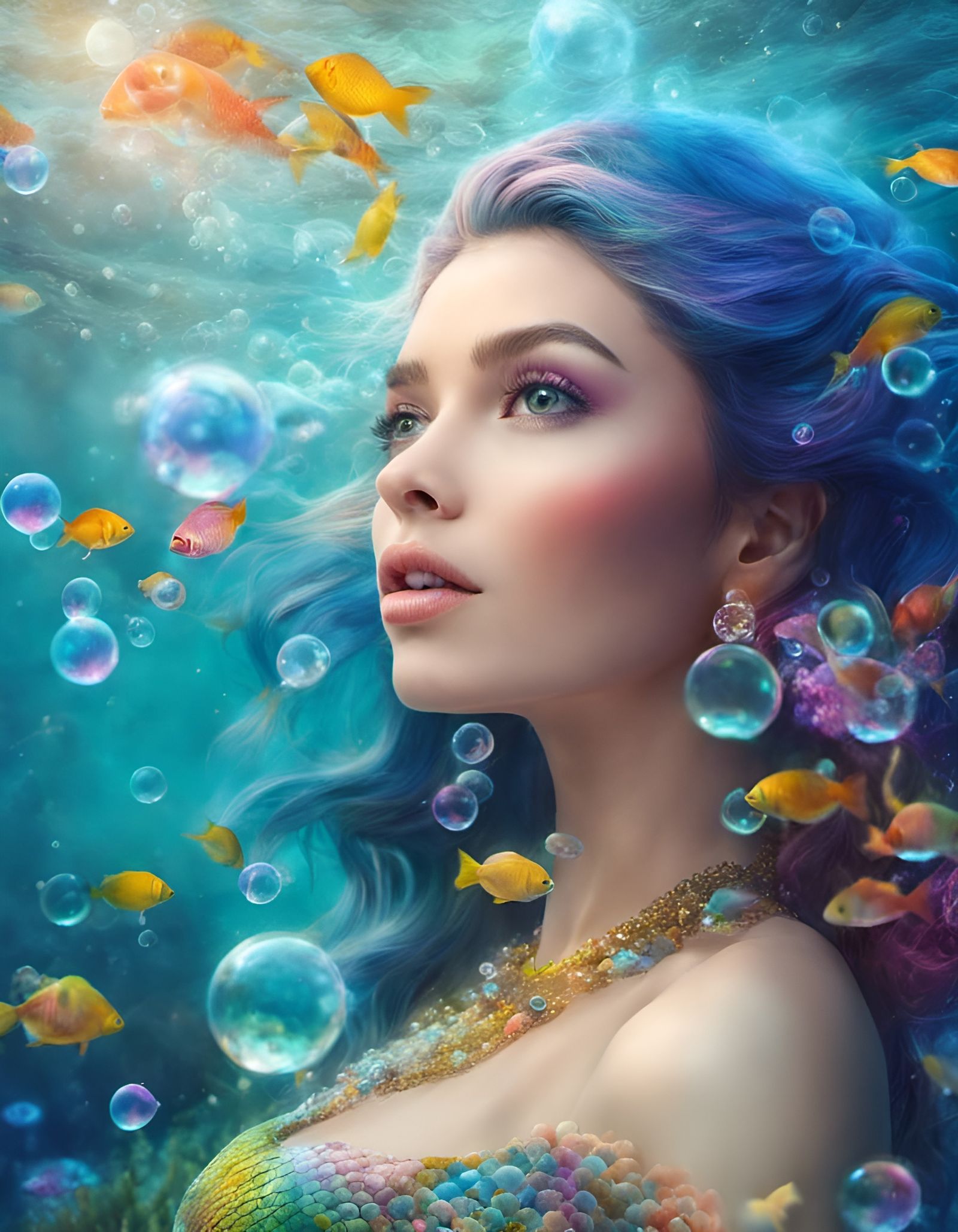 portrait of a mermaid - AI Generated Artwork - NightCafe Creator