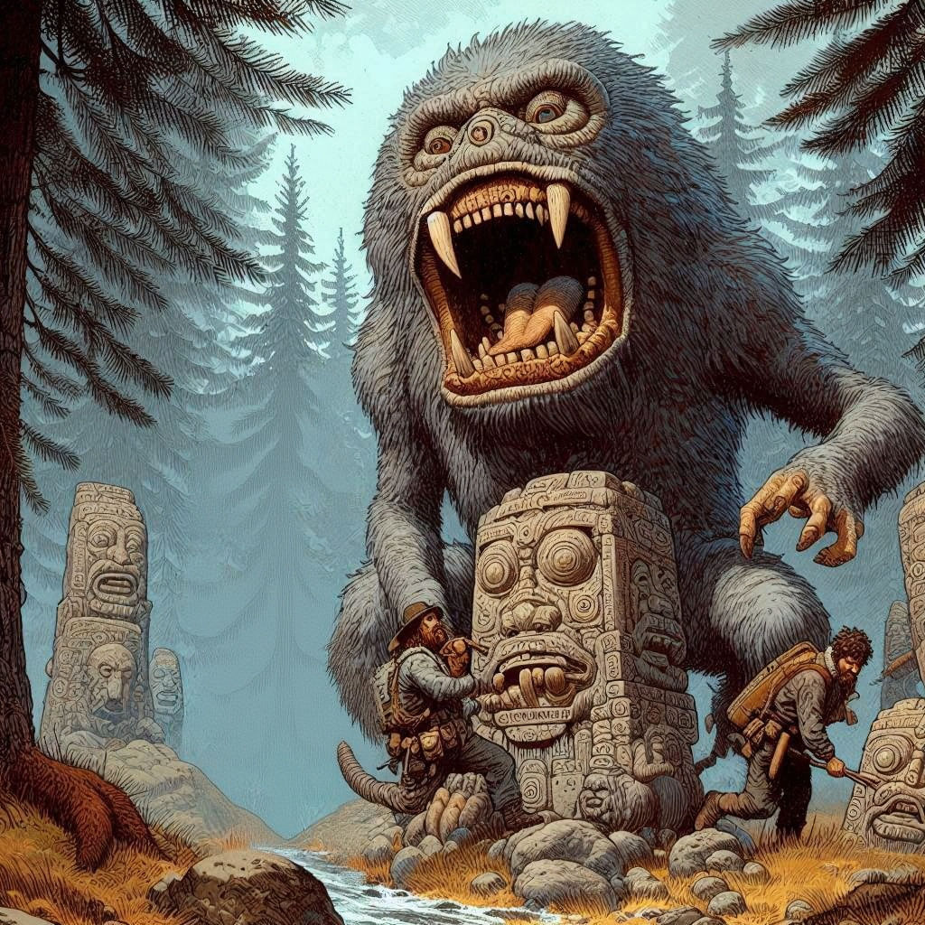 Call of Ctulhu, Pulp adventures Sasquatch Tsathoggua