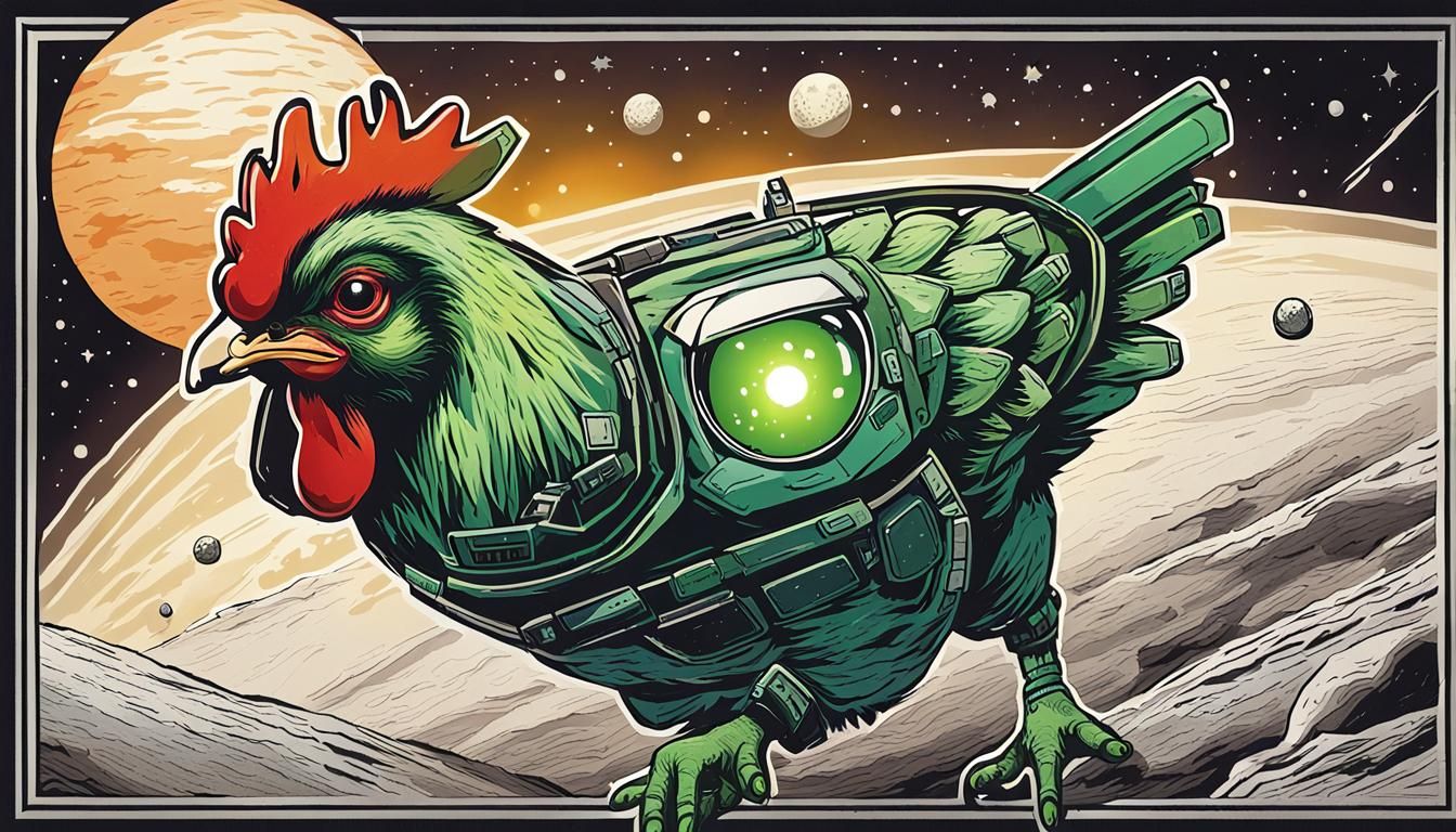 Alien Chicken 6 - AI Generated Artwork - NightCafe Creator