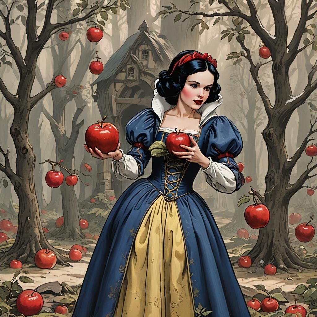 Snow White Holding the Poison Apple