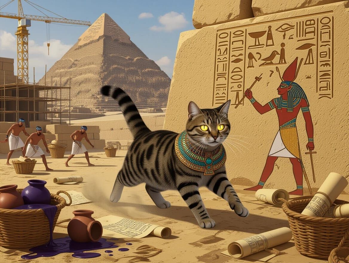 Mischievous Tabby cat