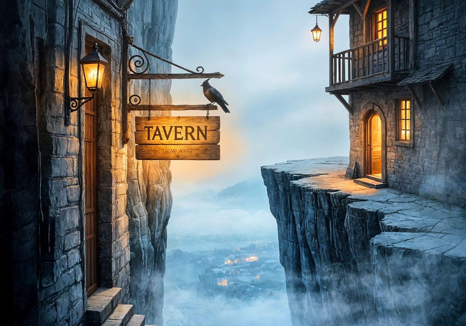  Tavern on the Edge of the Abyss  by @photon