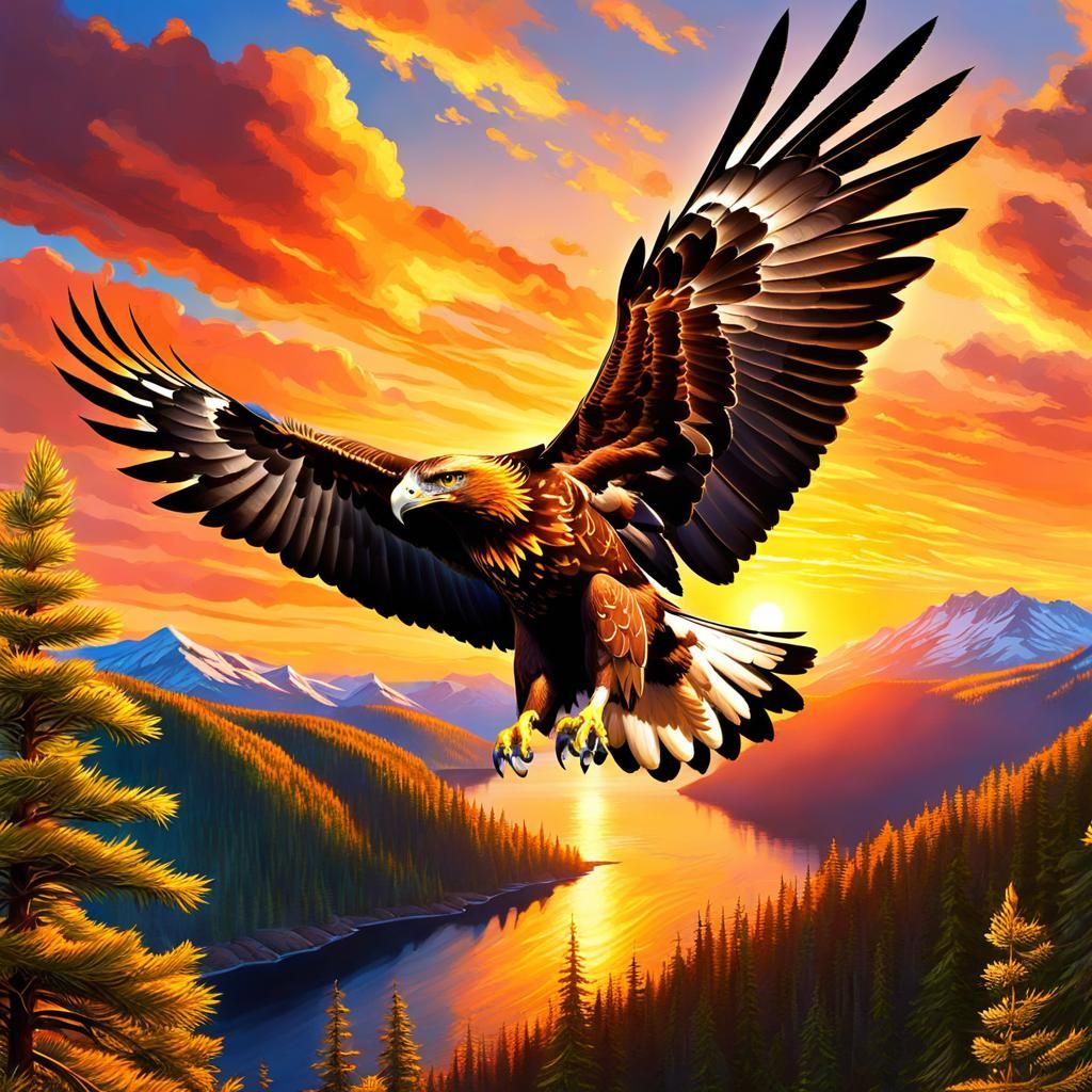 Golden Eagle - AI Generated Artwork - NightCafe Creator