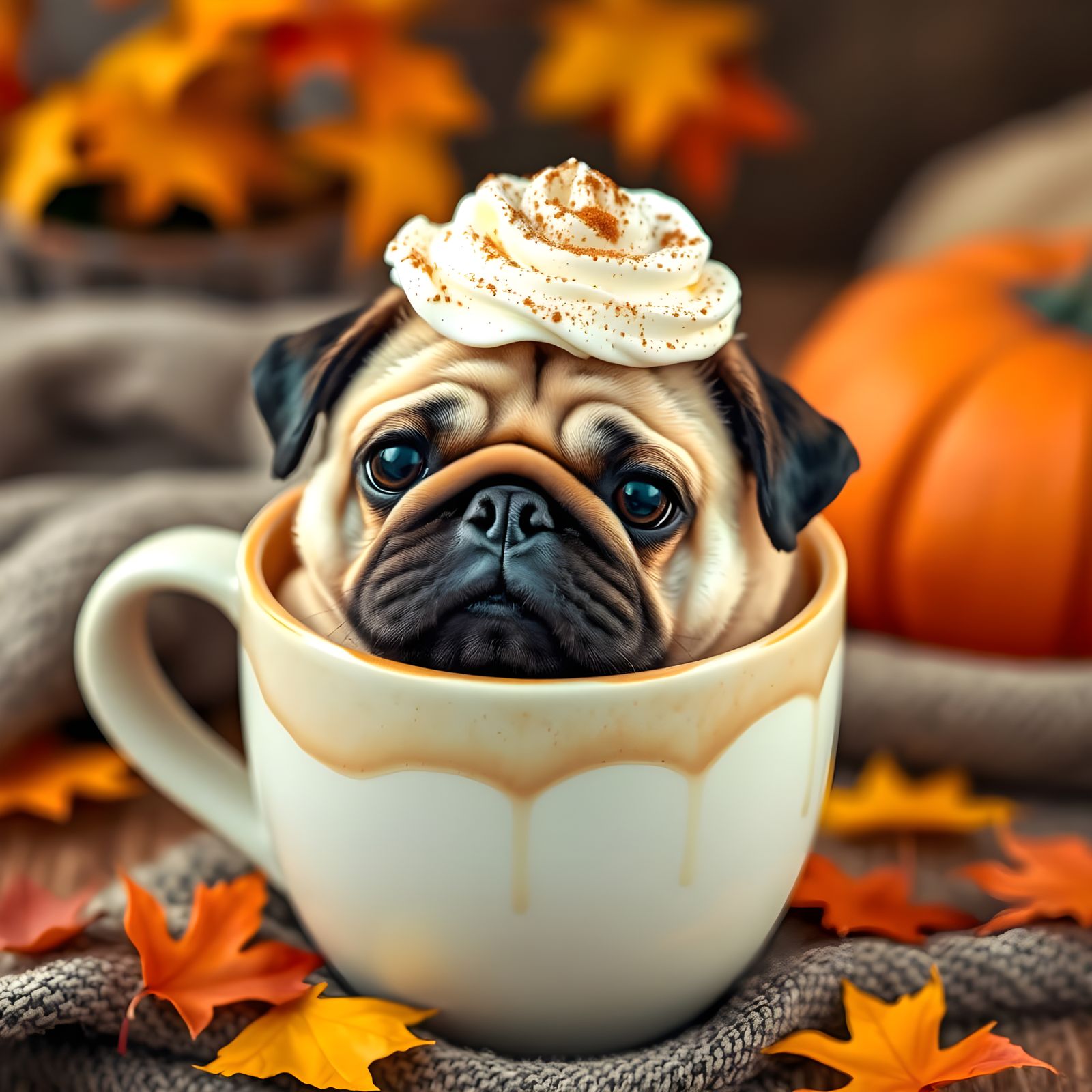 Pug-kin spice latte