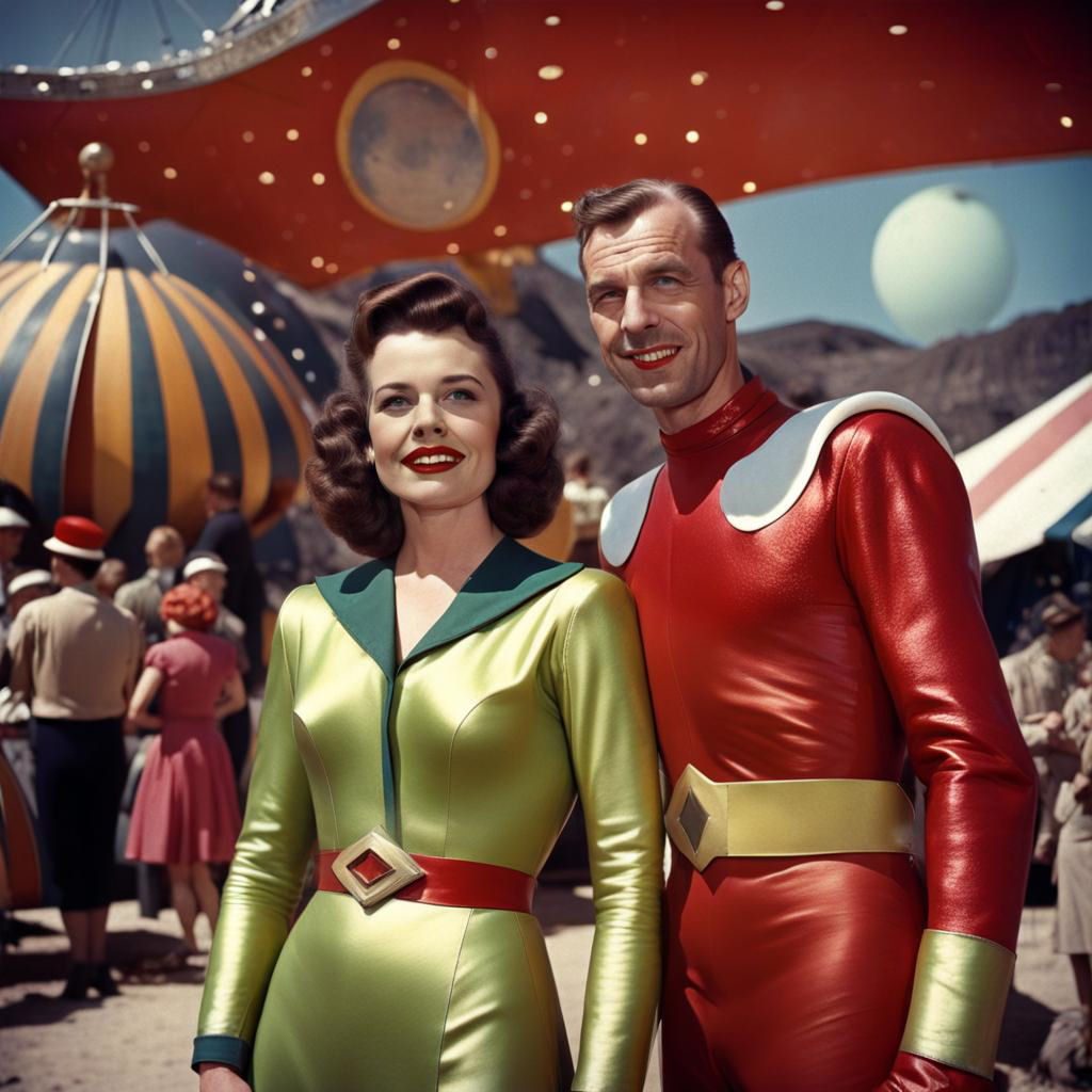 Amy Orbit and Randy Raygun, California Space Fair 1930s