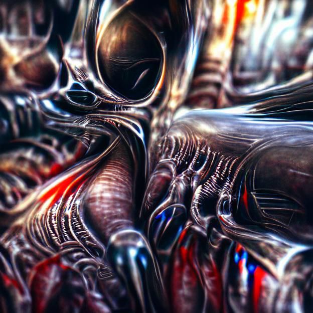 Evolution 2 - abstract 8k resolution H.R. Giger