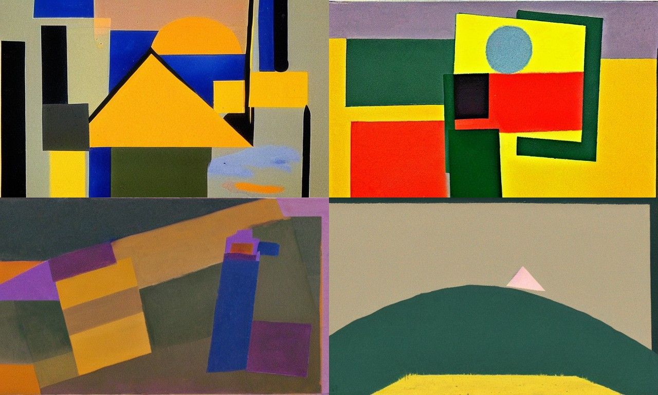 Landscape in the style of Suprematism