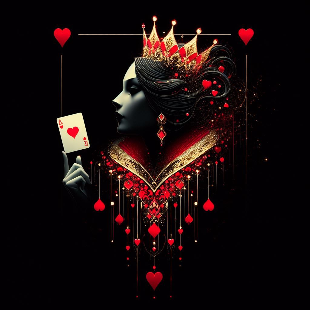 Minimalist Queen of Hearts