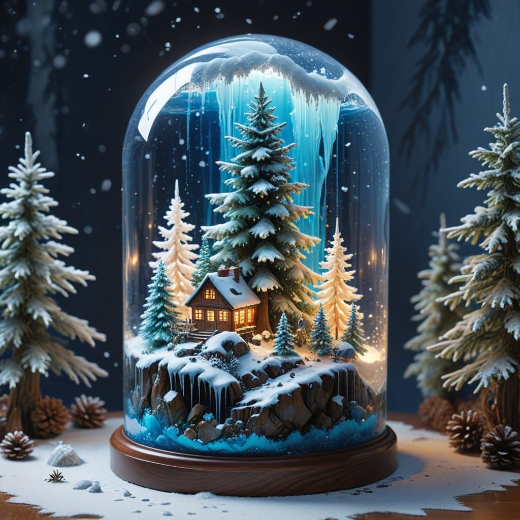 Winter Wonderland in Vibrant Pastel Hues