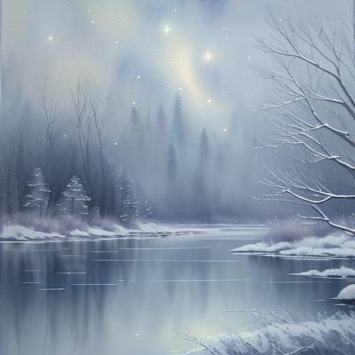 💫 《靜謐之境·雪與光的詩》