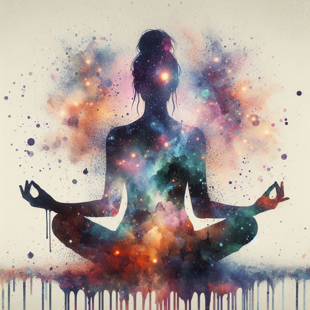 double exposure beautiful fantasy DALL-E 3 portrait landscape..